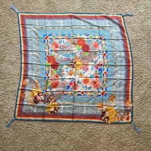 Johnny Was Dragon Love 100% Silk Scarf